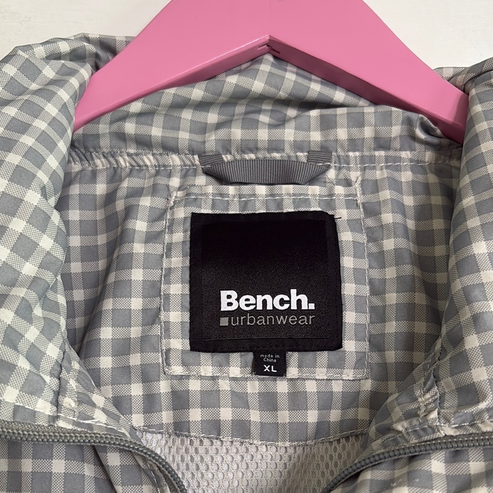 Bench Gray Windbreaker Jacket Lightweight Casual - image 2